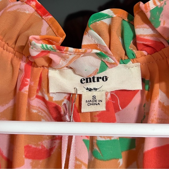 Entro | NWT Floral Tank Ruffle Small - Picture 2 of 9